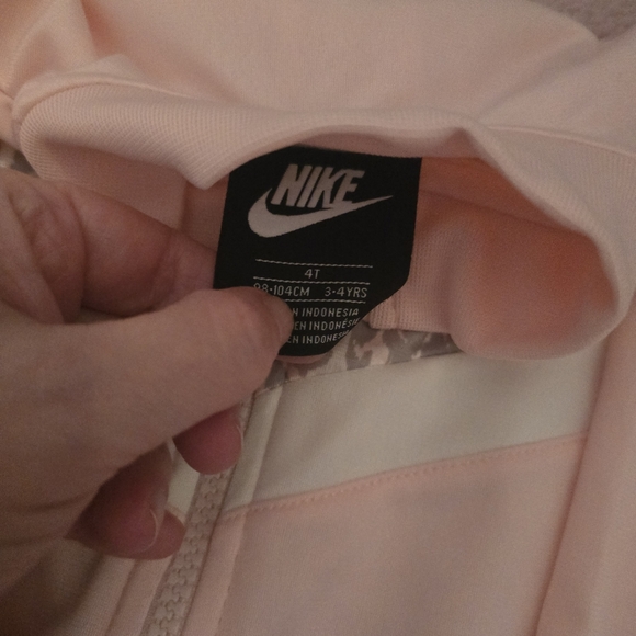 Nike Little Girl's Jogging FZ Set Tracksuit Echo Pink Leopard Print Size 4T - Picture 3 of 4